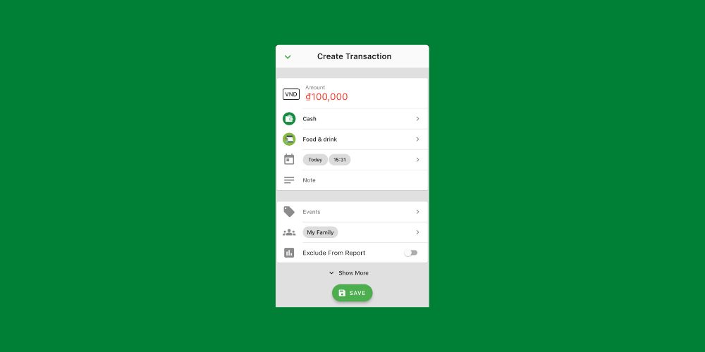 Details of Transaction Form